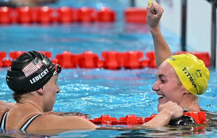 Ariarne Titmus bat Katie Ledecky au 400m nage libre