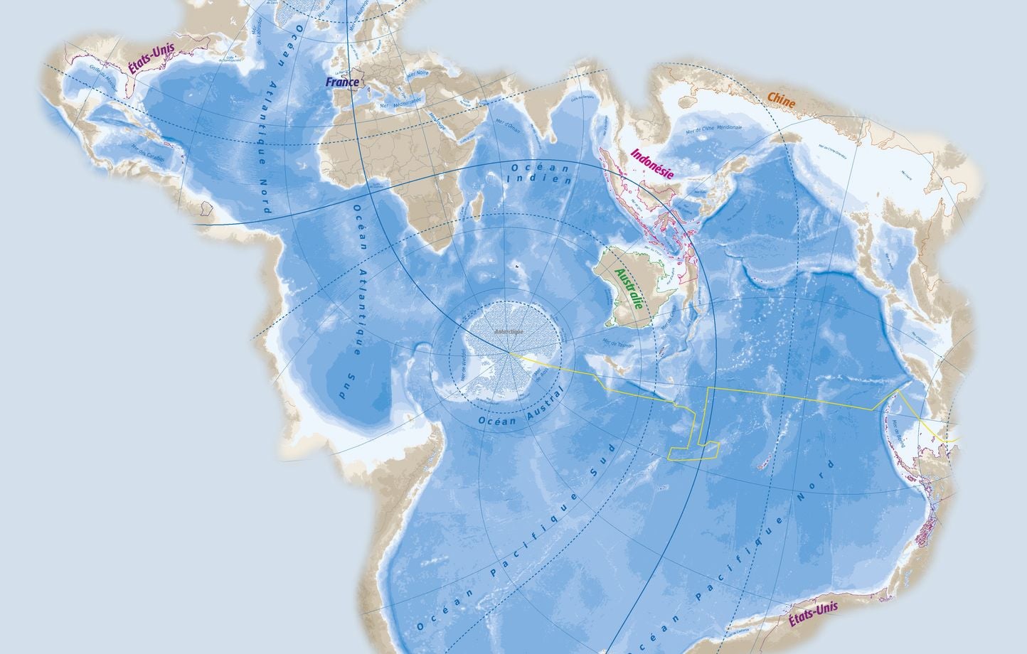 Carte de Spilhaus : l’océan unique enfin visible