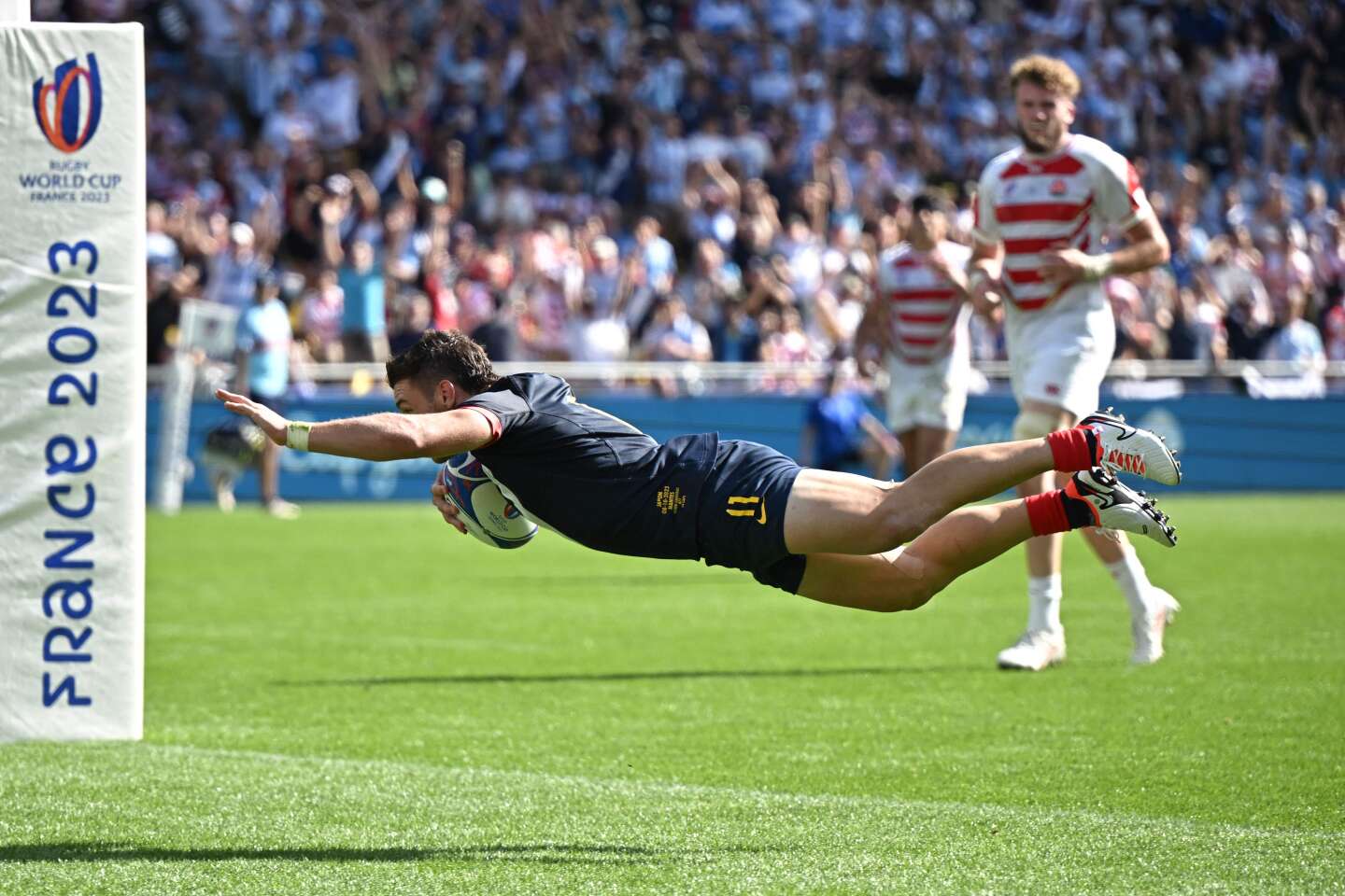 Coupe du monde de rugby : l’Argentine, victorieuse d’un match à suspense contre le Japon, se qualifie pour les quarts de finale