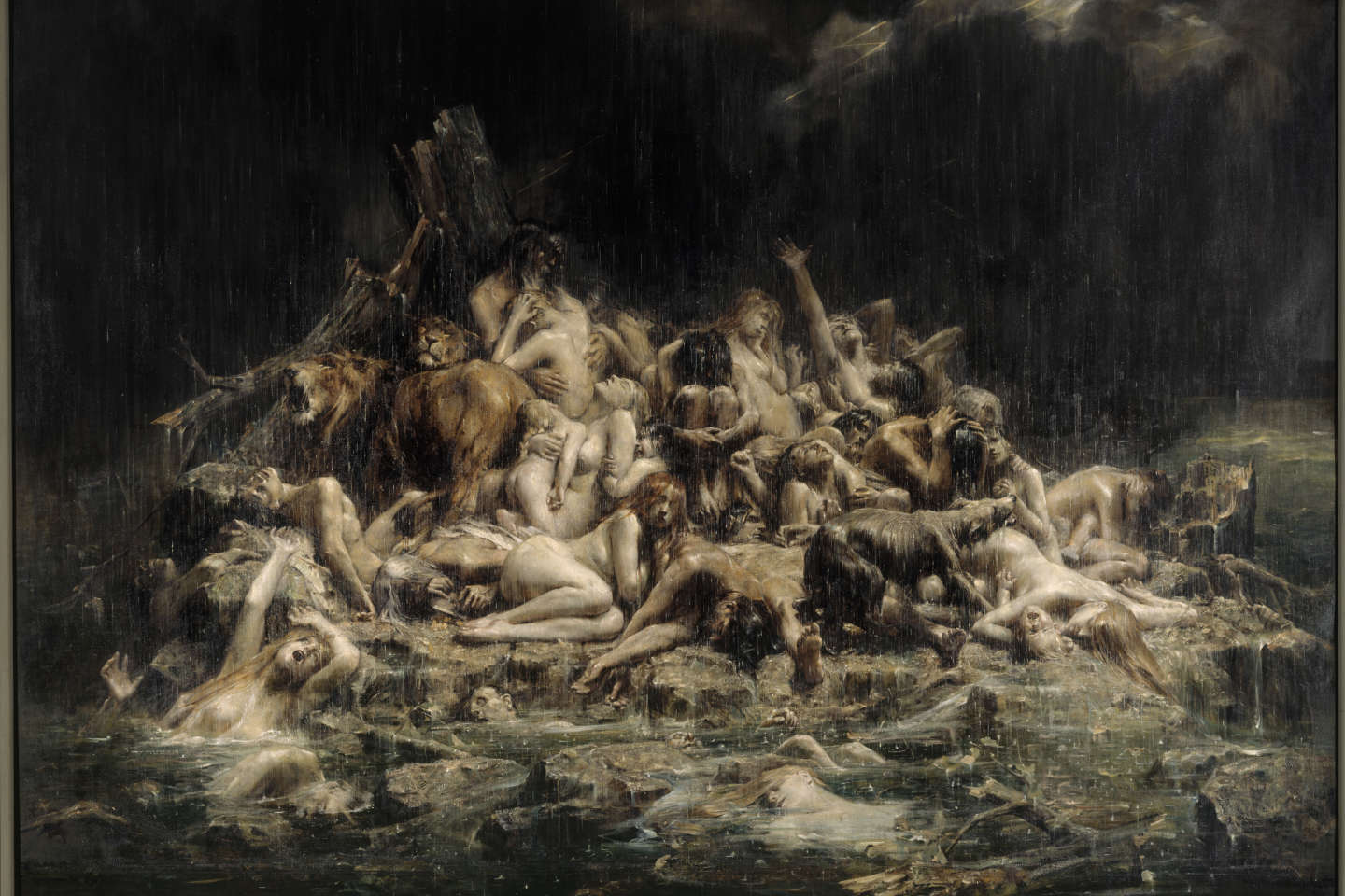 « Le Déluge », de Léon-François Comerre, des précipitations d’anthologie sur des corps nus