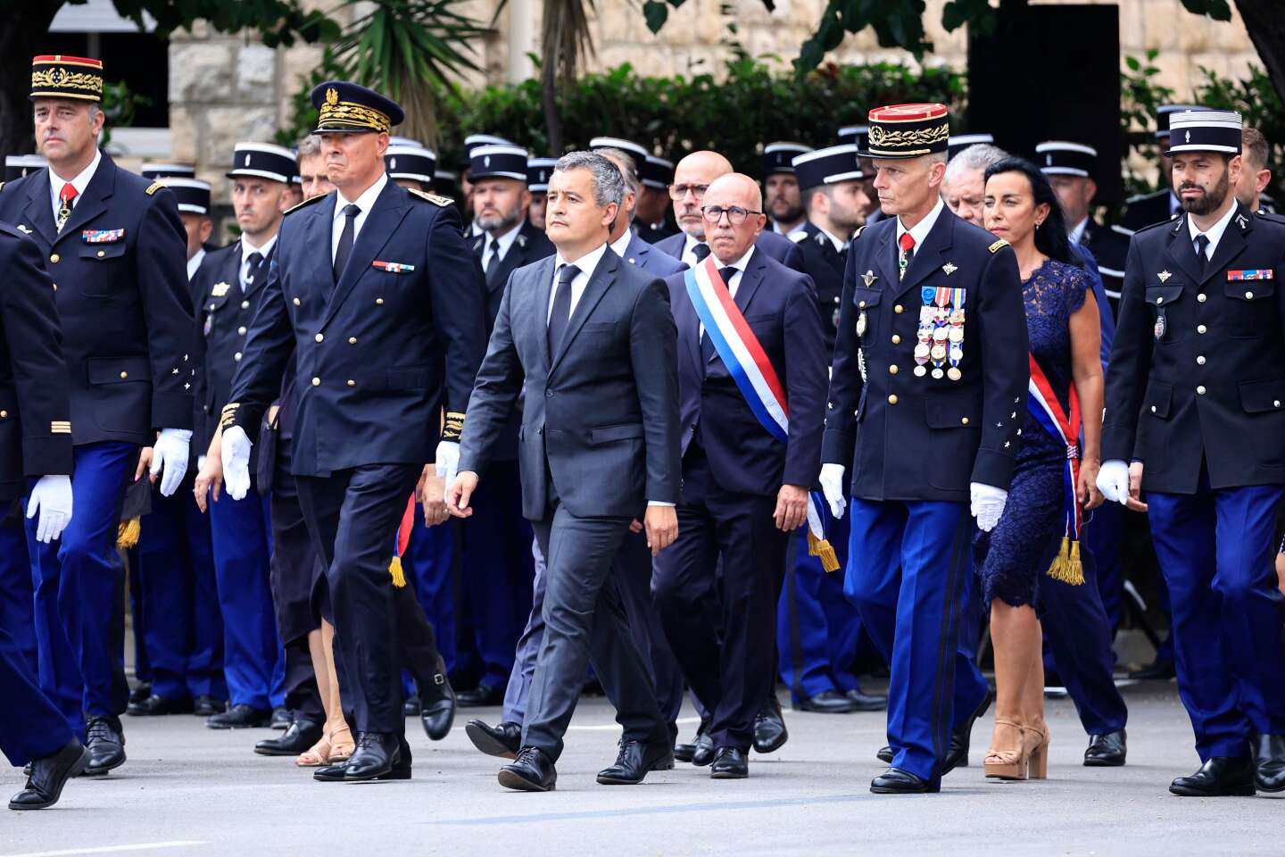 Mort du gendarme Eric Comyn : « Ce n’est pas un fait divers, c’est un fait de société », déclare Gérald Darmanin lors d’une cérémonie d’hommage à Nice