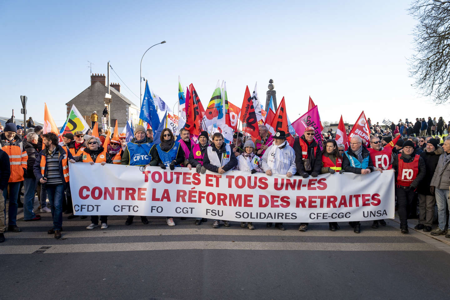 Réforme des retraites : la cinquième journée de mobilisation nationale aura lieu jeudi 16 février, annonce l’intersyndicale