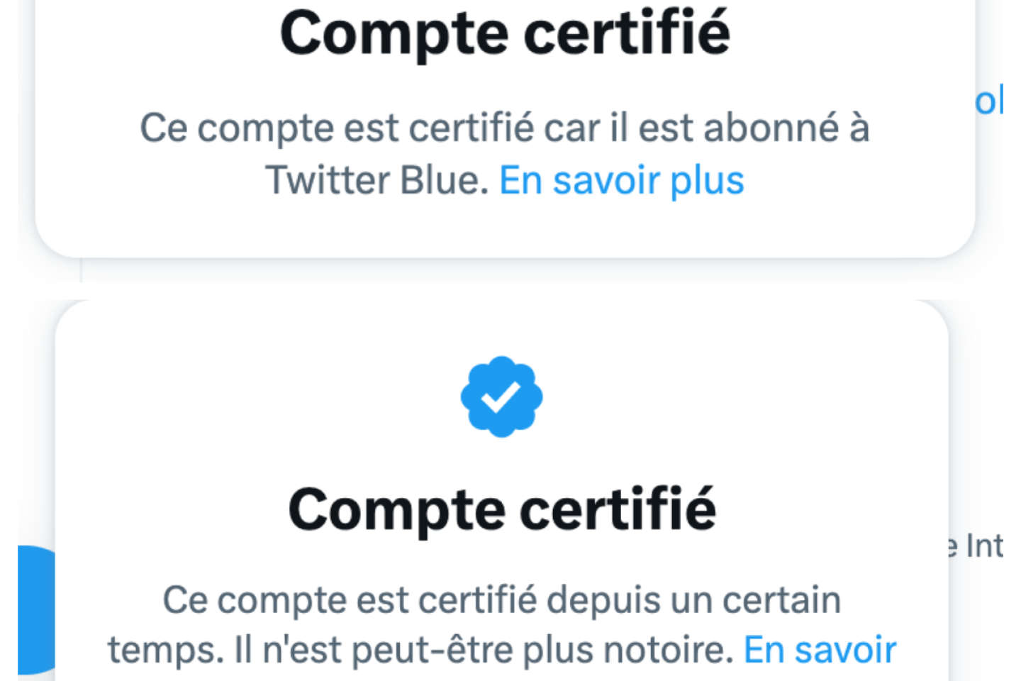 Twitter : des badges bleus de certification attribués sans consentement